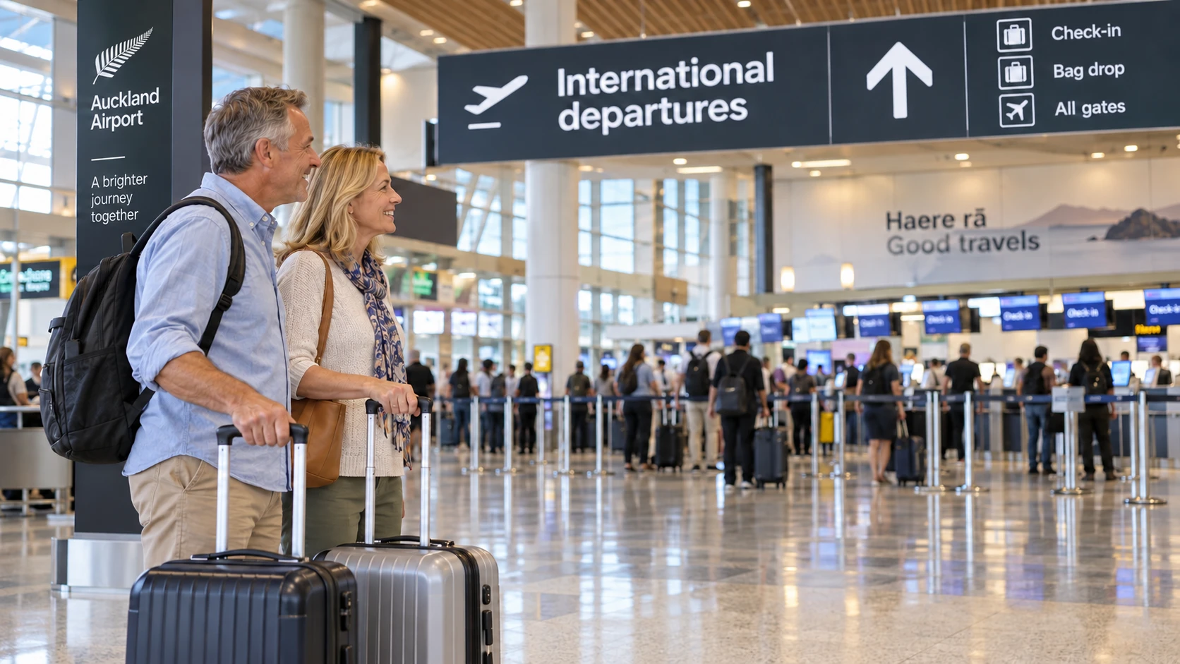 Easy access to departure zone. — Auckland Airport