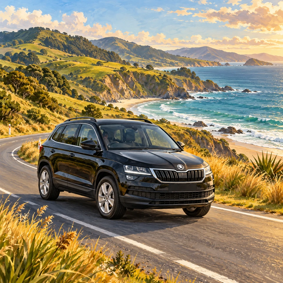 Škoda Karoq for private day trips in New Zealand