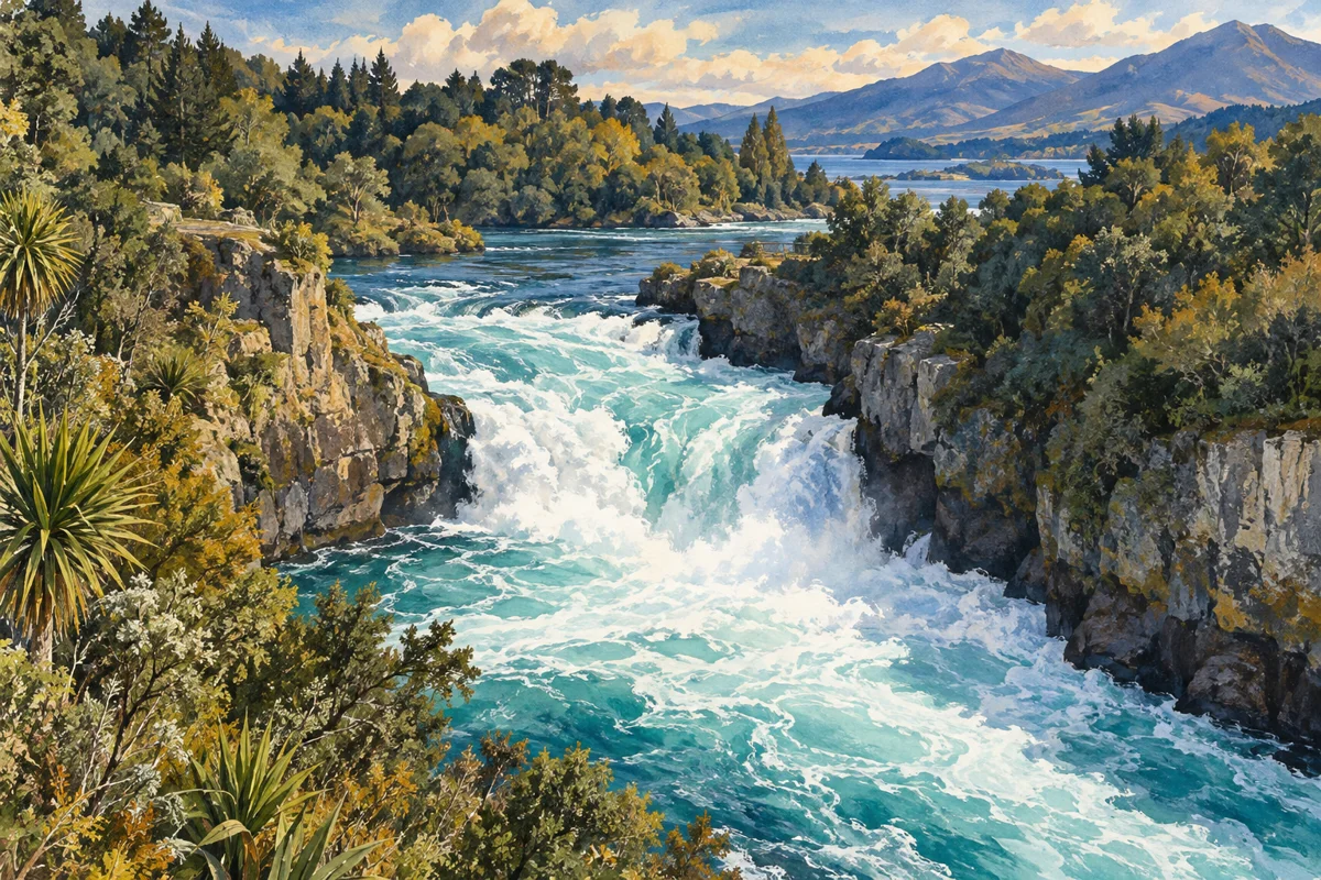 Huka Falls, Taupō — illustration