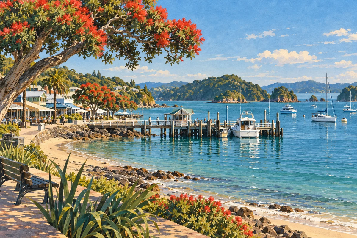 На север, к Bay of Islands. — illustration